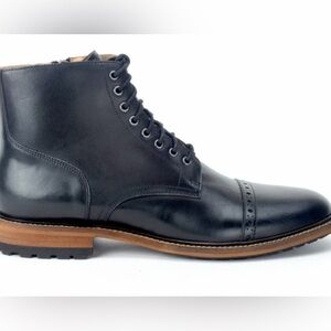 Warfield & Grand Potrero Men’s Black Leather Cap Toe Lace Up Boots Size 11